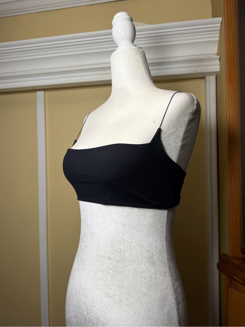 Joah Brown Black Slim-Strap Bandeau Bralette